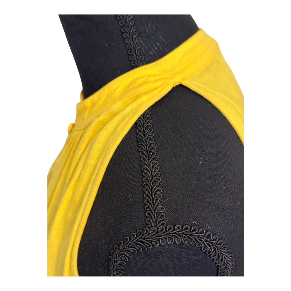 Women's Yellow Linen Dress by Ann Taylor Factory Size S Midi Yellow Summer Dress - Picture 4 of 16